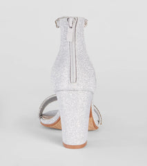 Sparkle Stunner Rhinestone Block Heels